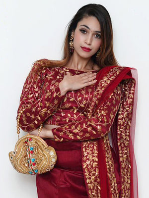 Rajwada Women Multicolour Embellished Batuwa
