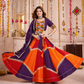 Rajwada Multicolor Viscose Cotton Embroidered Semi-Stitched Lehenga Choli For Women