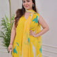 Rajwada Yellow Rayon Printed Stitched Kurta Set For Women