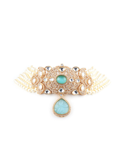 Rajwada Gold Alloy Jewellery Set For Women