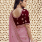 Rajwada Pink Georgette Embroidered Elegant Saree For Women