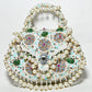 Rajwada Multicolor Suede Pearl And Sequence Embellished Clutch For Women