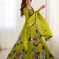 Rajwada Green Georgette Embroidered Semi-Stitched lehenga For Women