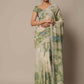 Rajwada Green Printed Georgette Saree with Unstitched Blouse for Women