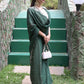 Rajwada Dark Green Embroidered Satin Georgette Saree with Unstitched Blouse for Women