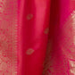 Rajwada Red Silk Blend Woven Saree With Unstitched Blouse for Women