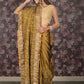 Rajwada Gold Crepe Embroidered Saree With Unstitched Blouse For Women