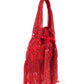 Rajwada Red Embroidered Potli Bag with Tassels For Women