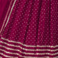 Rajwada Pink Georgette Embellished Semi Stiched Lehenga With Unstitched Blouse For Women