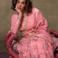 Rajwada Pink Silk Blend Woven Saree With Unstitched Blouse For Women