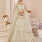 Rajwada White Net Embellished Semi Stitched Lehenga With Unstitched Blouse for Women