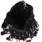 Rajwada Black Embellished Potli Bag with Tassesl For Women