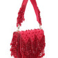 Rajwada Maroon Tassels Embellished Clutch For Women