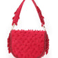 Rajwada Maroon Tassels Embellished Clutch For Women