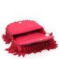 Rajwada Maroon Tassels Embellished Clutch For Women