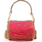 Rajwada Gold And Magenta Tassels Structured Clutch For Women