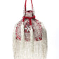 Rajwada Red Embroidered Potli Bag with Tassels For Women