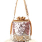 Rajwada Pink Structured Potli Bag with Tassels For Women