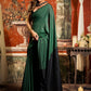 Rajwada Dark Green Cotton Blend Plain Saree For Women