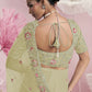 Rajwada Yellow Net Embellished Elegant Saree For Women