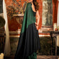 Rajwada Dark Green Cotton Blend Plain Saree For Women