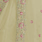 Rajwada Yellow Net Embellished Elegant Saree For Women