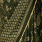 Rajwada Dark Olive Georgette Peacock Motifs Saree For Women