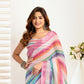 Rajwada Multicolour Cotton Linen Zari Work Saree For Women
