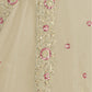 Rajwada Cream Net Embellished Elegant Saree For Women