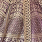Rajwada Lavender Net Embellished Semi-Stitched lehenga For Women