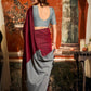 Rajwada Maroon Cotton Blend Plain Saree For Women