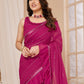 Rajwada Pink Georgette Embellished Saree For Women