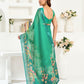 Rajwada Green Cotton Linen Zari Work Saree For Women