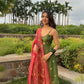 Rajwada Green Silk Blend Embroidered Stitched Kurta Set For Women