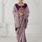 Rajwada Lavender Viscose Silk Embroidered Saree For Women