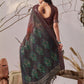 Rajwada Brown Linen Cotton Printed Saree For Women
