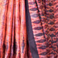 Rajwada Orange Satin Printed Saree With Unstitched Blouse For Women