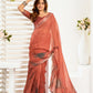 Rajwada Dusty Mauve Cotton Linen Zari Work Saree For Women