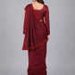 Maroon Georgette Embellished Saree