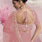 Rajwada Pink Net Embellished Elegant Saree For Women