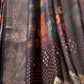 Rajwada Black Silk Blend Printed Saree For Women