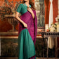 Rajwada Wine Silk Blend Plain Saree For Women