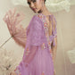 Rajwada Lavender Net Embellished Elegant Saree For Women