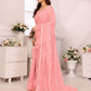 Rajwada Pink Georgette Embellished Saree For Women