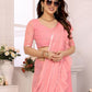 Rajwada Pink Georgette Embellished Saree For Women