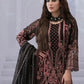 Rajwada Pink Georgette Embroidered Semi-Sitched Kurta Set For Women