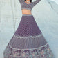 Rajwada Purple Georgette Embellished Semi-Stitched lehenga For Women