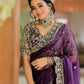 Rajwada Wine Soft Orgenza Silk Embellished Saree For Women
