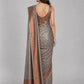 Grey Silk Blend Embellished Saree