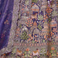Rajwada Purple Organza Tissue Embroidered Semi-Stitched Lehenga For Women